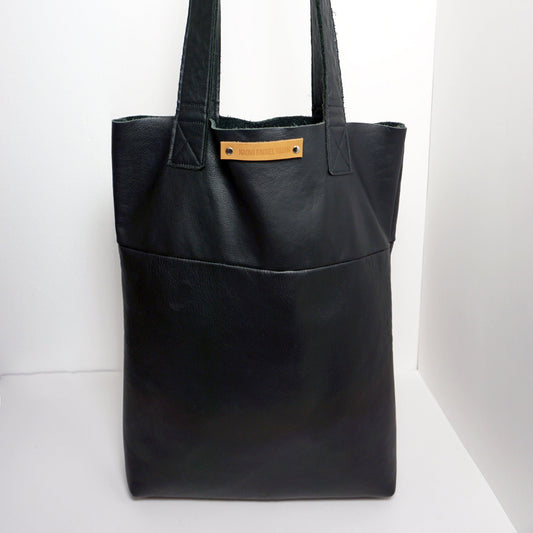 Totebag Met Wallet Gerecycled Leer Zwart Naomi Rachel Timan