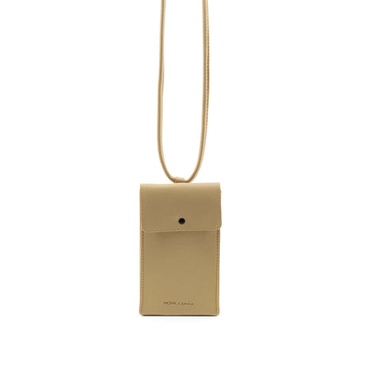 Veganleer Crossbody tas van Monk & Anna in Pistach telefoonpouch
