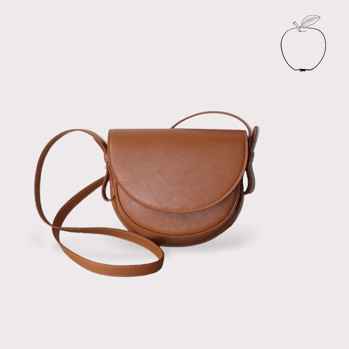 Vegan schoudertas bruin Sook Stainable Coco