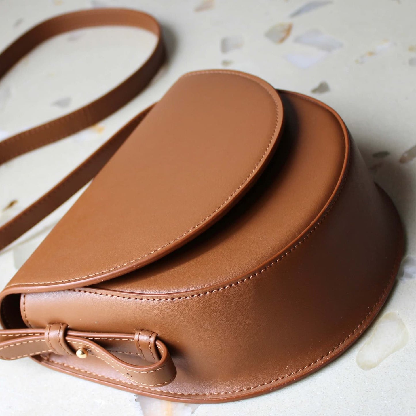 Vegan schoudertas bruin Sook Stainable Coco