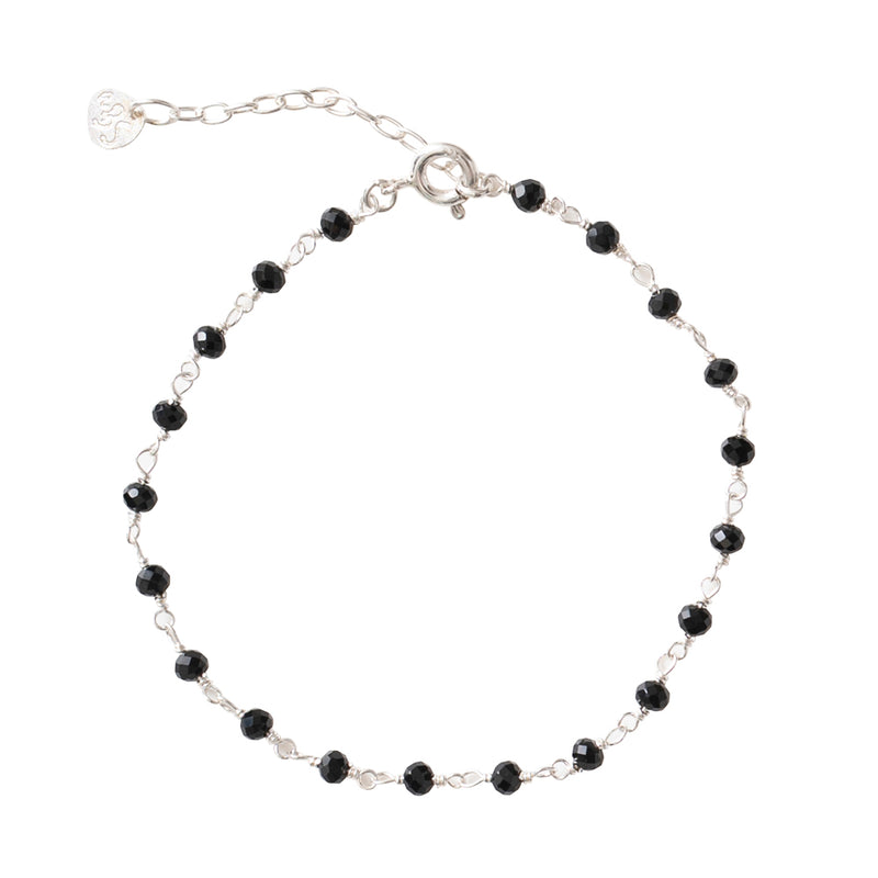 fairtrade armband | A Beautiful Story Harmony Black Onyx Sterling Silver Bracelet