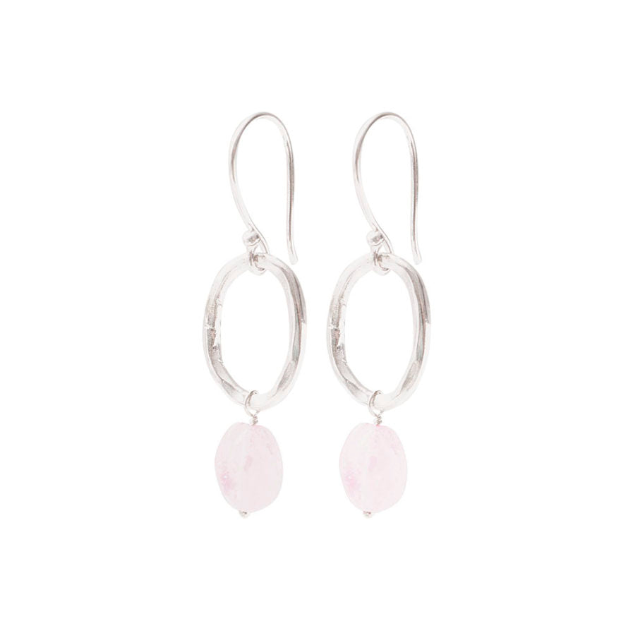Rose Quartz Silver Earrings | Sustainable Jewelry