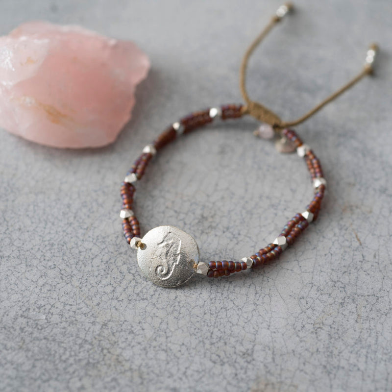 Duurzame sieraden | A Beautiful Story Gratitude Rose Quartz Silver Bracelet