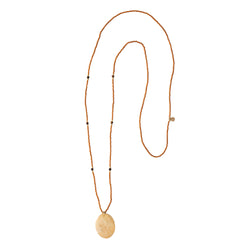 Ketting van A beautiful Story met tijgeroog en goude munt