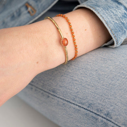 Duurzame sieraden | A Beautiful Story Beautiful Carnelian Gold bracelet