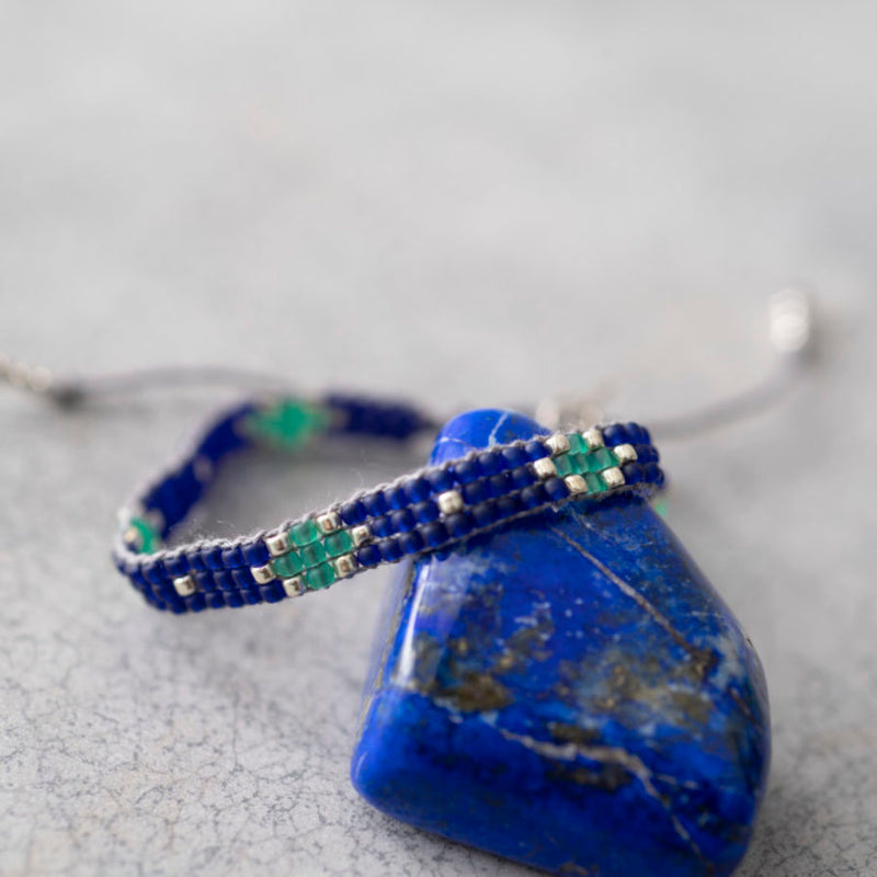 Duurzame sieraden | A Beautiful Story Summerlight Lapis Lazuli Silver Bracelet
