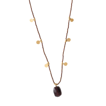 Garnet Gold Necklace | Sustainable jewelry