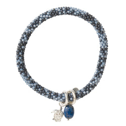 Jacky armband blauw zilver schildpad Lapis Lazuli bracelet A Beautiful Story