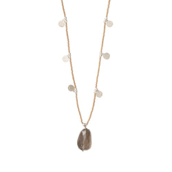 A Beautiful Story Charming Smokey Quartz Silver Necklace