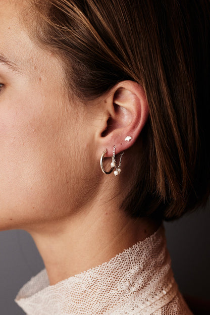 Flawed Parel Pearsl Kettingstuds Oorbellen Earrings  Harmonized Goldplated 