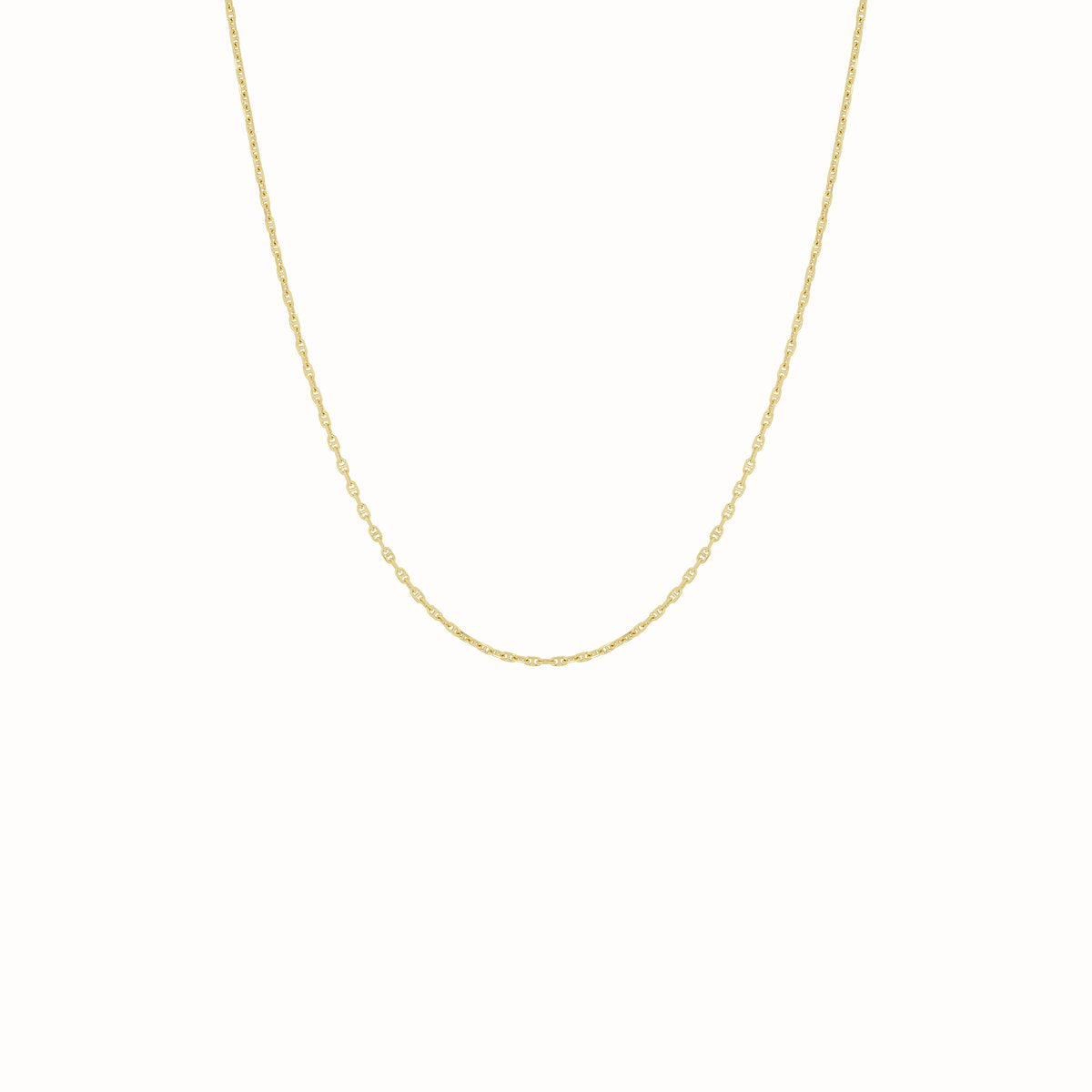 14 Karaats Goldplated necklace Gouden schakelketting 43 tot 50 cm Flawed Harmonized