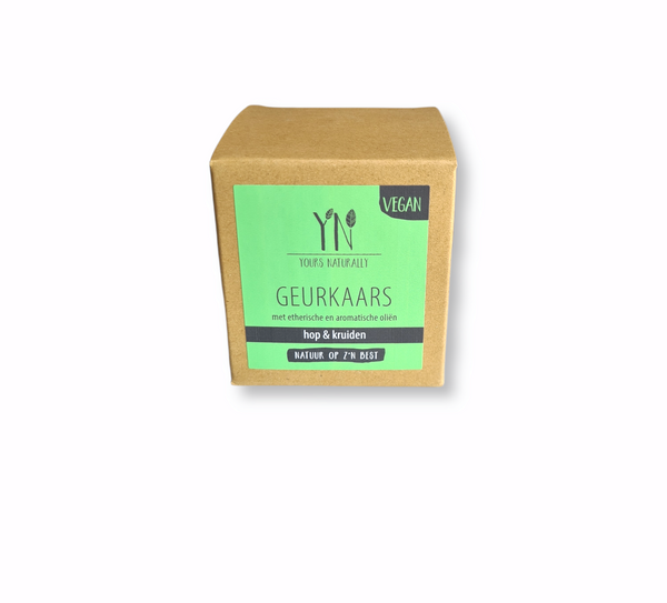 Geurkaars Yours Naturally Harmonized Aromatische Oliën Paraffinevrij Hop Kruiden Duurzame Verpakking