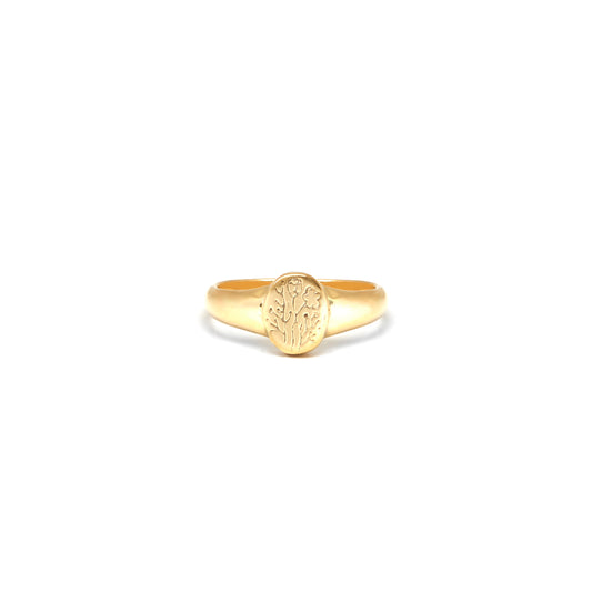 Duurzame Sieraden | Riverstones Wildflower Singet Ring goud